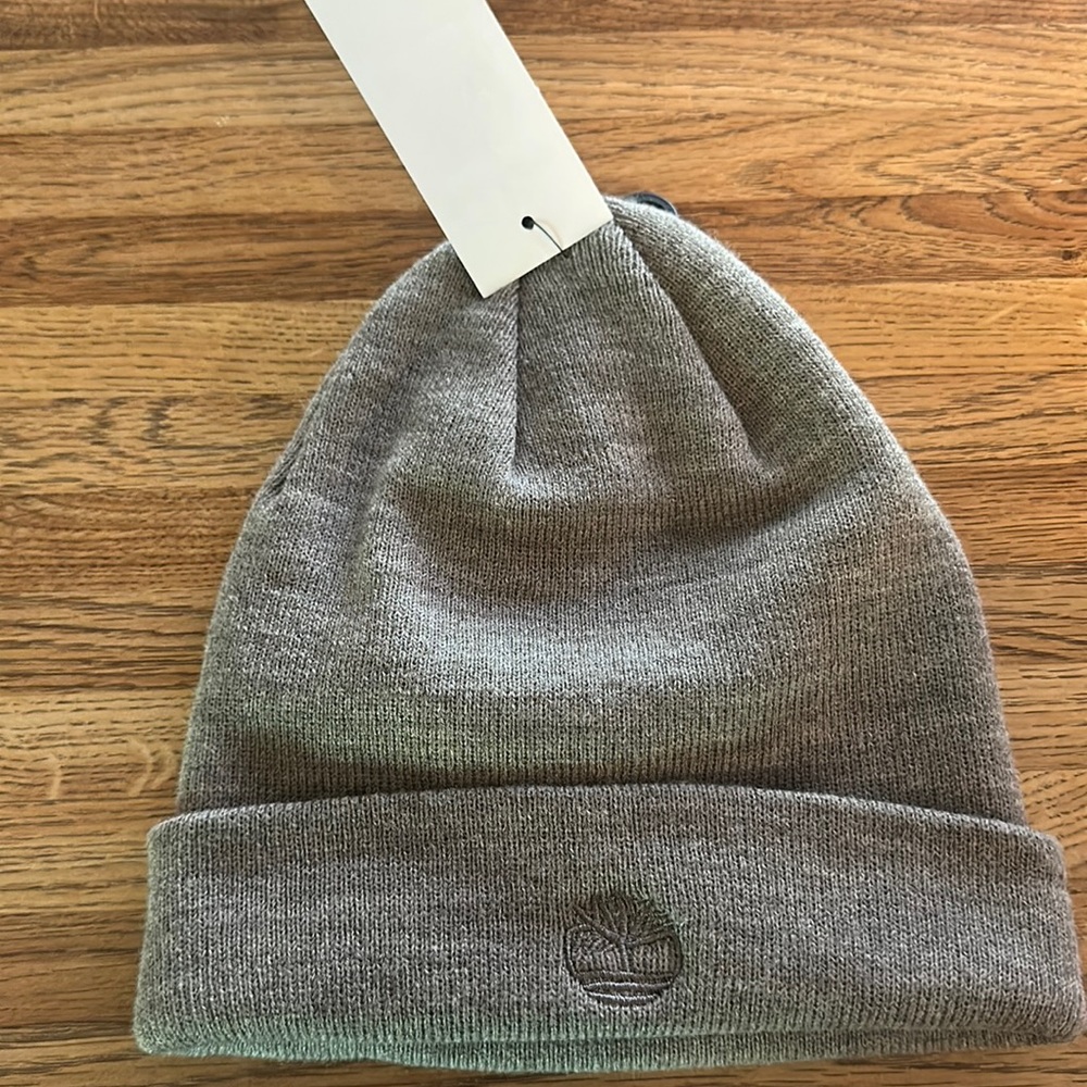 TIMBERLAND MEN’S GRAY BEANIE HAT: NWT